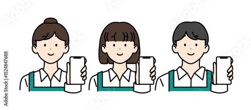店員さん_3点セット_スマホ