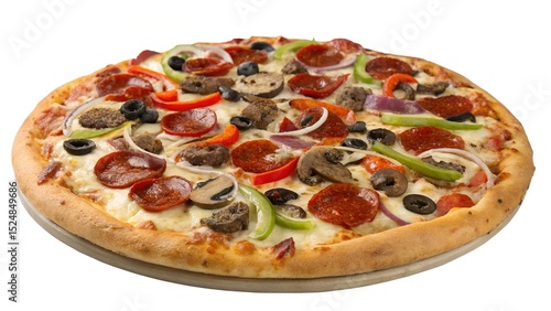 Wallpaper Mural Whole Supreme Pizza on White Background Torontodigital.ca