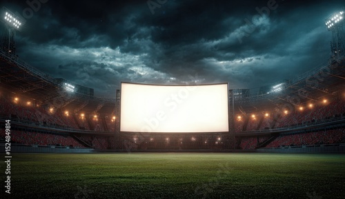 Stadium big screen event night atmosphere