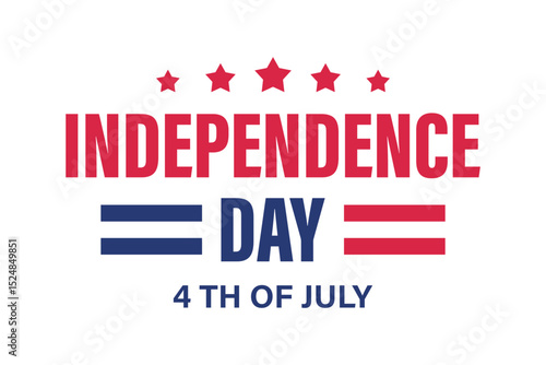 Words happy 4th of July and a US flag perfect for Independence Day celebrations social media posts, marketing materials, and greetings.