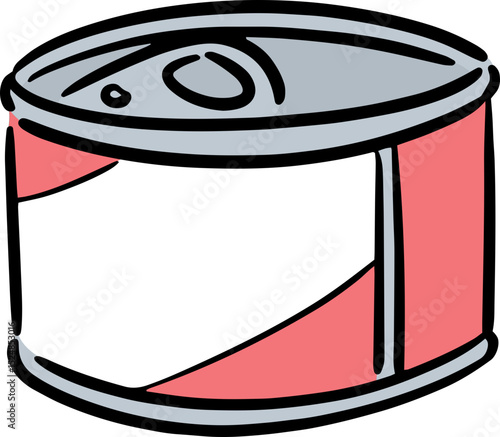 Illustration of dog food can
