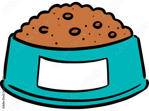 Illustration of dog food bowl
