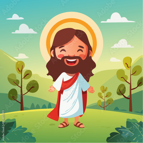 Happy Jesus Smiling and Giggling
