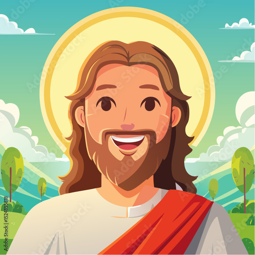 Happy Jesus Smiling and Giggling