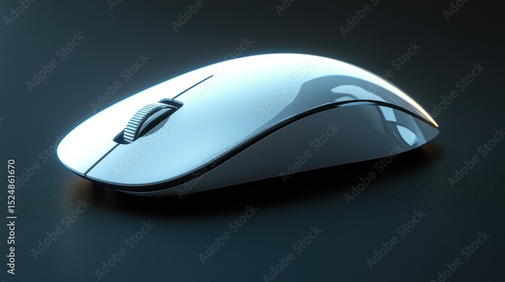 Modern white computer mouse Modern white computer mouse