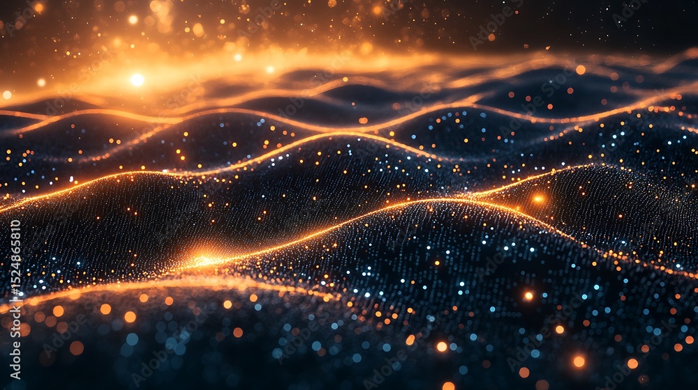 Obraz premium Abstract digital waves background