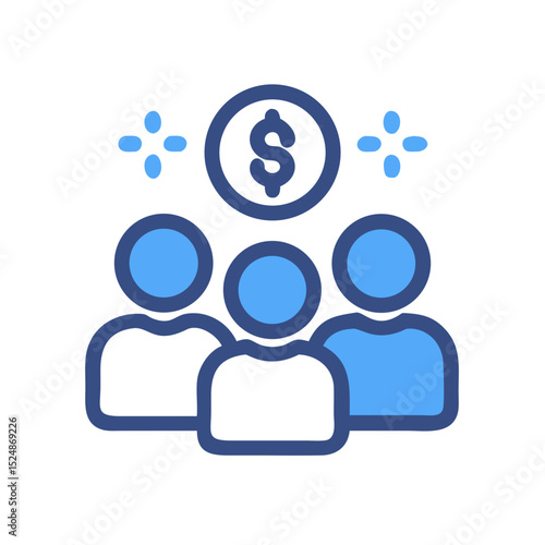Business strategy & Customer Segmentation icons  Sales department, salesperson, prospect, conversion, sales report, marketing, sale funnel, lead generation, sales pitch and Solid, line vector icons 