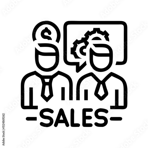 Business strategy & Customer Segmentation icons  Sales department, salesperson, prospect, conversion, sales report, marketing, sale funnel, lead generation, sales pitch and Solid, line vector icons 