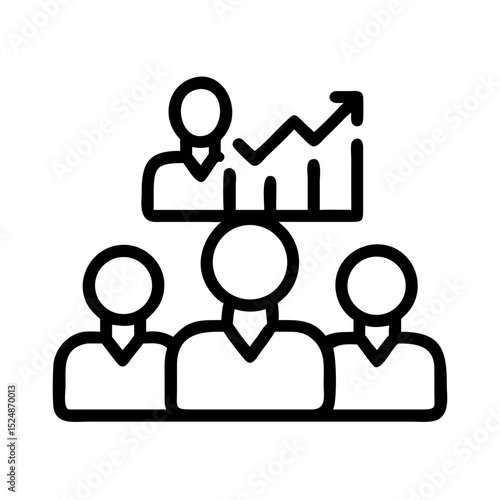 Business strategy & Customer Segmentation icons  Sales department, salesperson, prospect, conversion, sales report, marketing, sale funnel, lead generation, sales pitch and Solid, line vector icons 