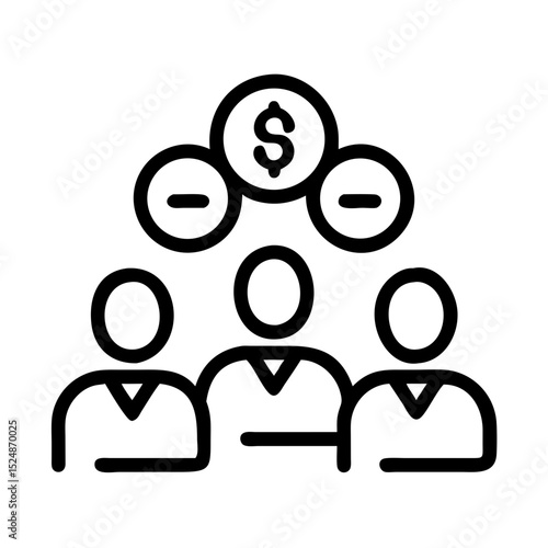 Business strategy & Customer Segmentation icons  Sales department, salesperson, prospect, conversion, sales report, marketing, sale funnel, lead generation, sales pitch and Solid, line vector icons 