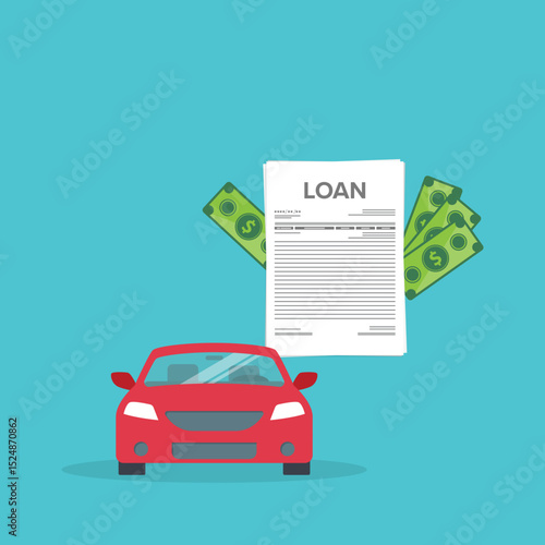 Car bank credit. Finance management. Loan agreement. Money credit. Loan disbursement, quick loan service, easy credit.	
