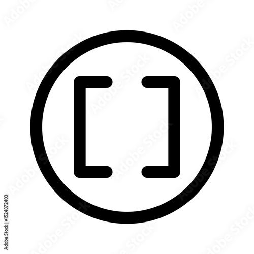 square brackets line icon