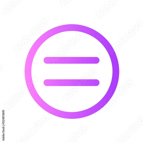 equal to gradient icon