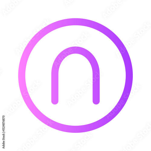 intersection of two sets gradient icon