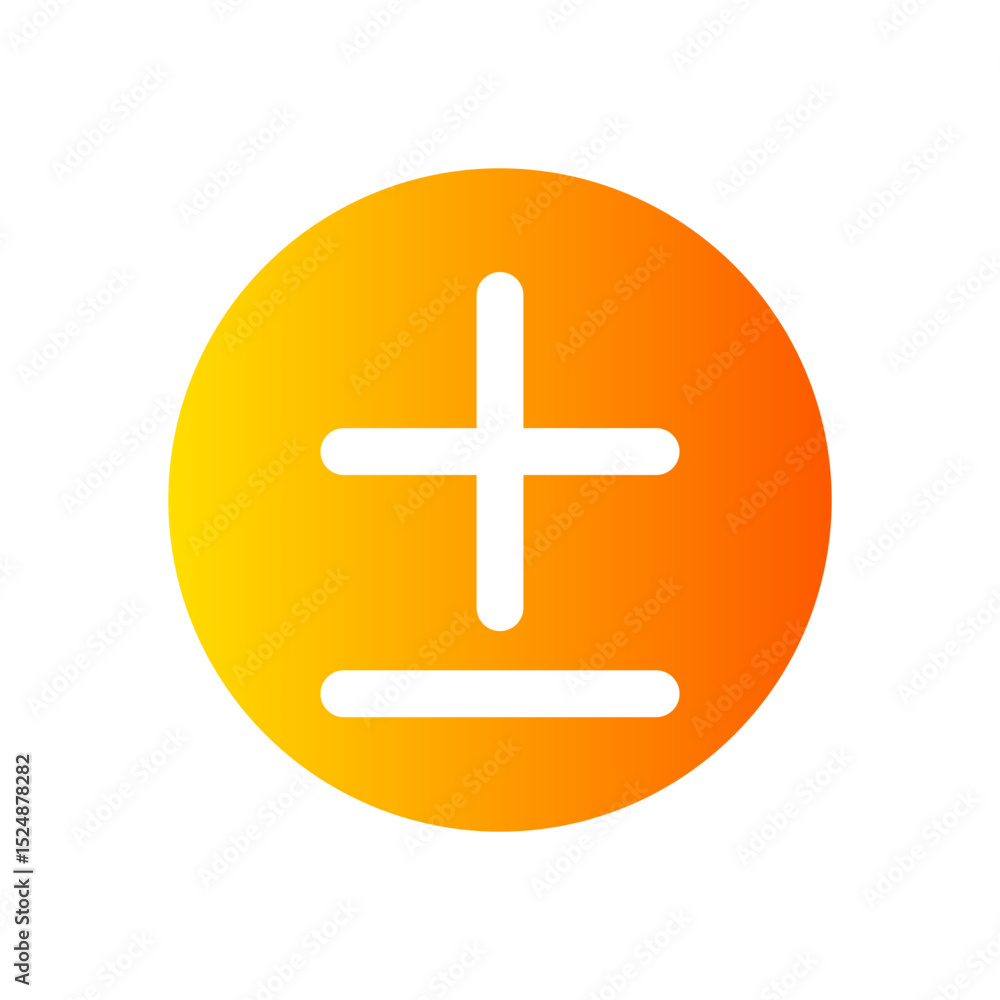 Obraz premium plus or minus gradient icon