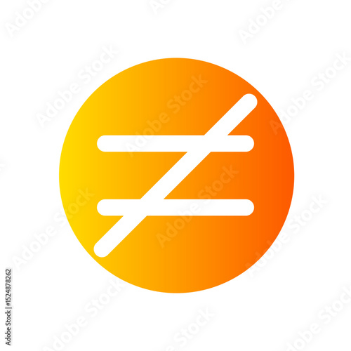 not equal to gradient icon