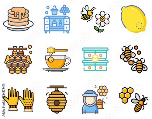 Honey Lineal Color Icon Set Vol. 2