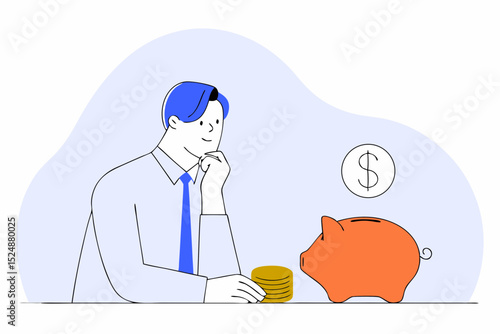 businessman saving money