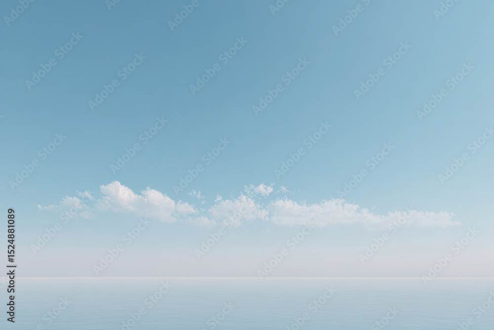 Fototapeta premium photorealistic ultraminimalist sky background featuring clean blue expanse with light cloud cover