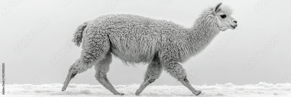 Obraz premium White alpaca outdoors