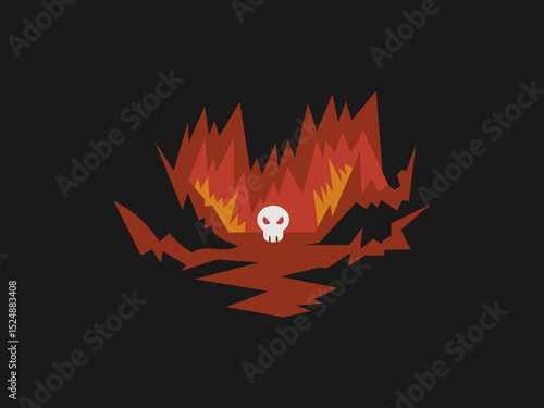 A dark and sinister depiction of hell