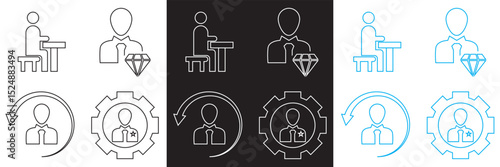 Employer branding icons .  Vector pictograms of body organs icon. Vector for websites, mobile interfaces, presentations, banner, visual branding etc. Vector illustration. EPS 10