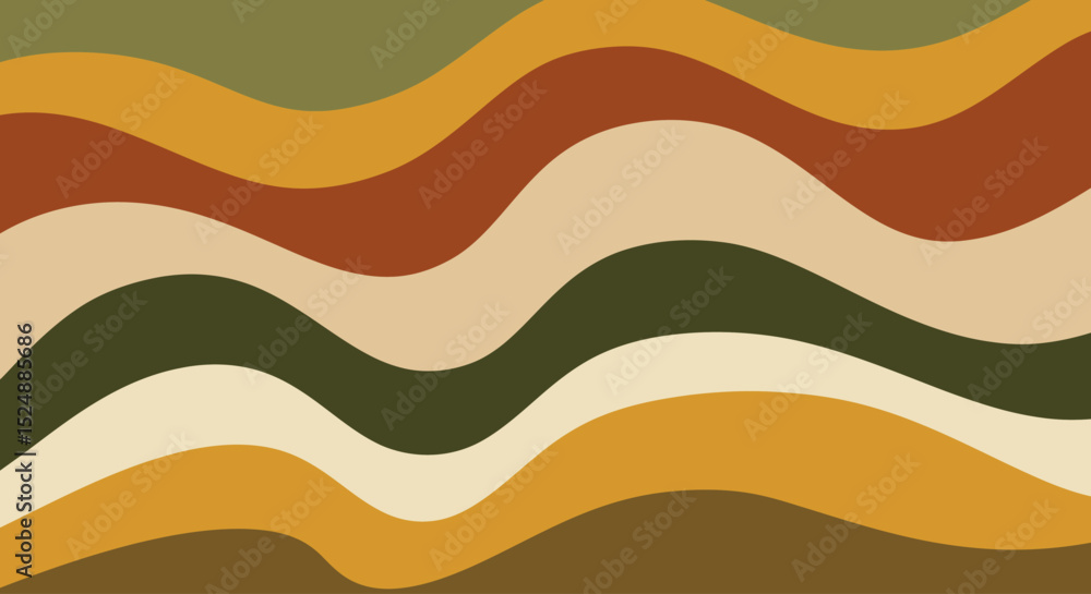 Fototapeta premium Wavy Pastel Stripe Background – Soft Abstract Flowing Color Pattern
