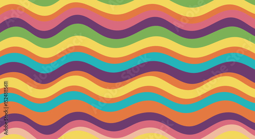 Wavy Pastel Stripe Background – Soft Abstract Flowing Color Pattern