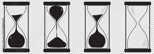 hourglass isolated on transparent EPS 10