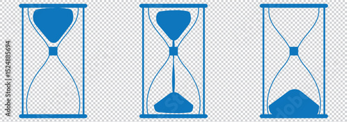 hourglass isolated on transparent EPS 10