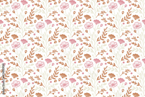 Wallpaper Mural simplicity seamless floral hand drawn.wrapping paper stylish sketch pattern.kitchen wear home textile texture.one line flower doodle minimalism.repeat modern print fabric

 Torontodigital.ca