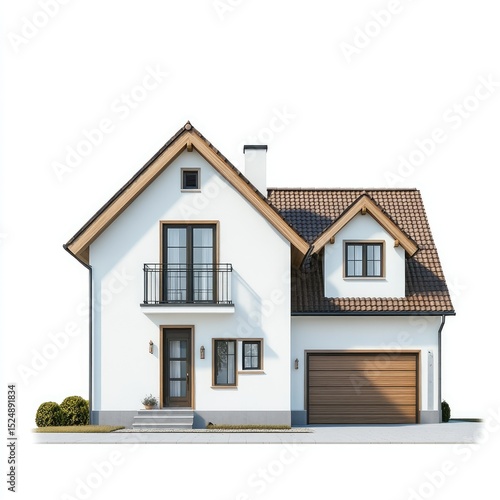 Two-story house with a garage, designed with a modern farmhouse style.