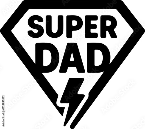 Super Dad Hero Badge Icon – Father’s Day Vector Design