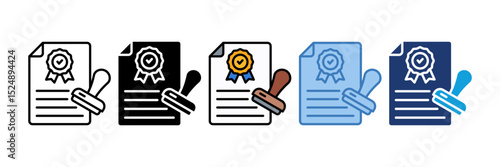 Regulatory Stamp Icon Element For Design