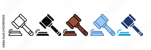 Legal Gavel Icon Element For Design