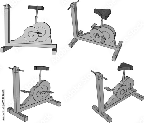 vector illustration design of fitness equipment to maintain body fitness