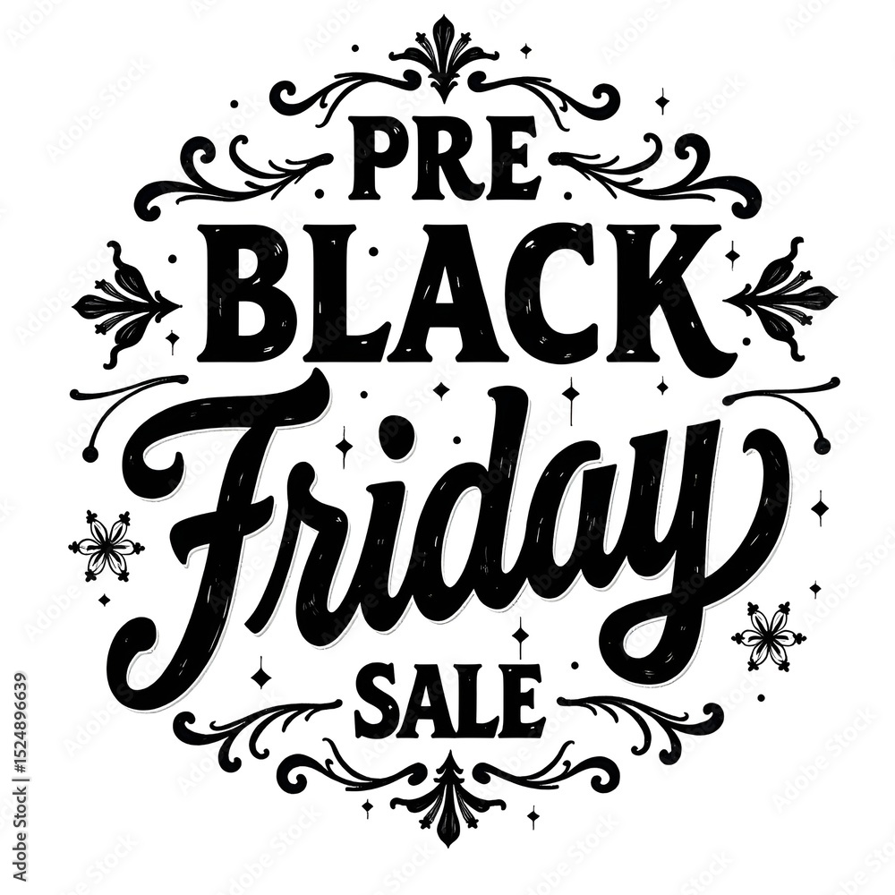 Obraz premium Vintage Black Friday Sale Poster Design