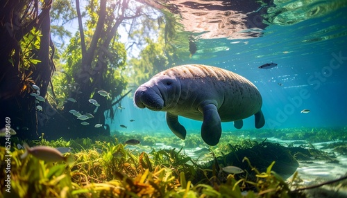 Manatee in Clear Springs