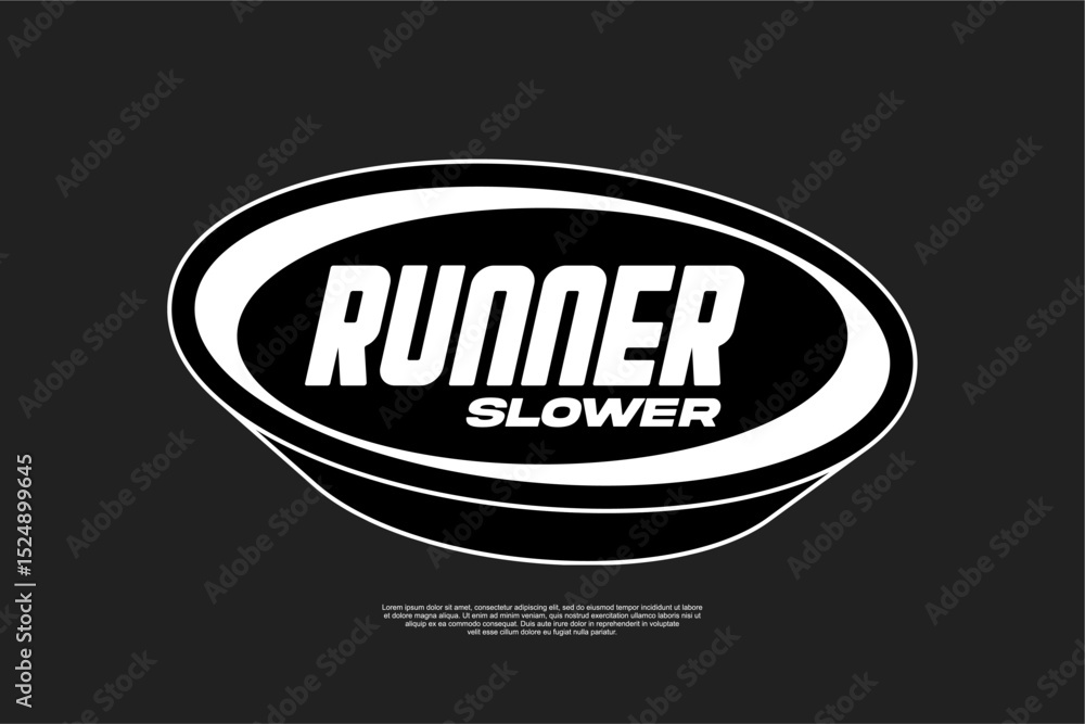 Fototapeta premium sportswear running design logo suitable for printing