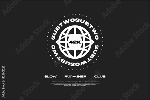 sportswear running design logo suitable for printing