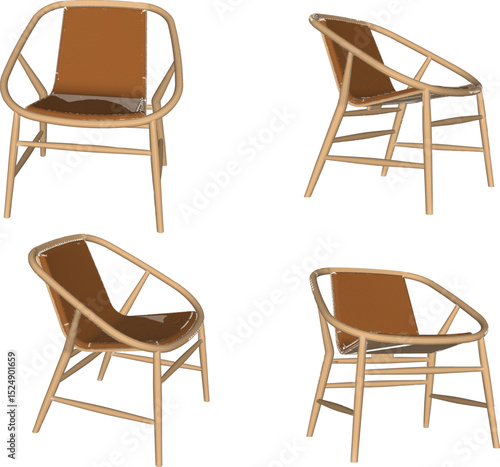 vector illustration design of wooden chair table dining room ethnic traditional vintage 