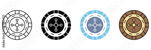 ROULETTE WHEEL concept line icon. Simple element illustration.