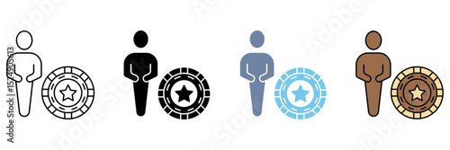 CASINO DEALER concept line icon. Simple element illustration.