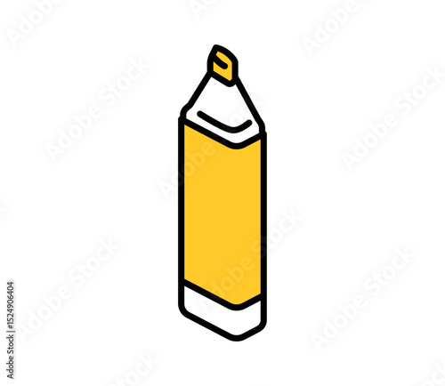 シンプルなマーカーペンのイラスト　アイソメ
