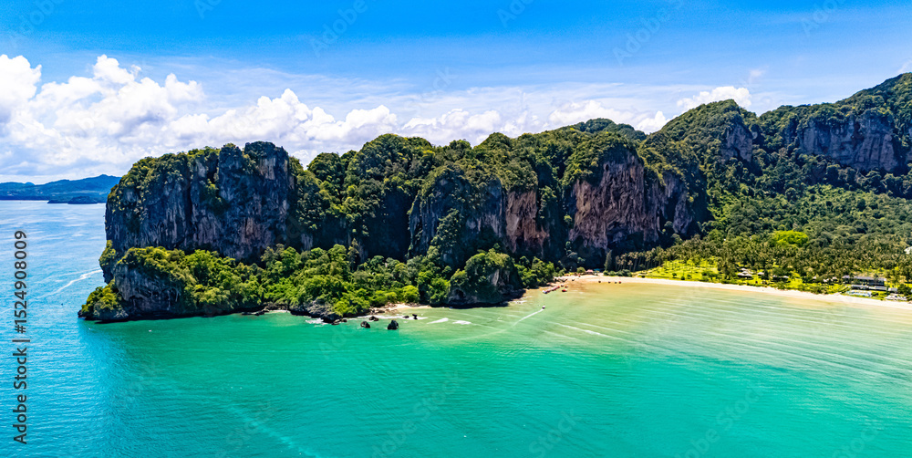 Fototapeta premium Aerial view of Railay near Krabi, Thailand