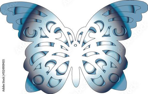 Illustration of a butterfly, isolated on a white background.