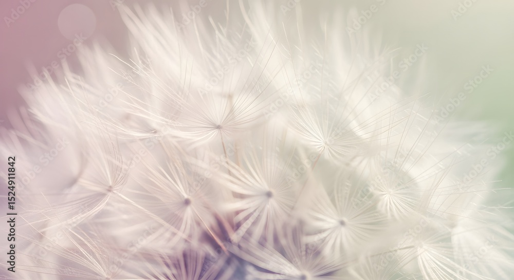 Fototapeta premium Dandelion Seed Head Abstract Closeup
