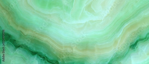 Green Onyx Marble Texture with Translucent Layers and Soft Natural Glow