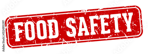 food safety rectangular sign. food safety stamp
