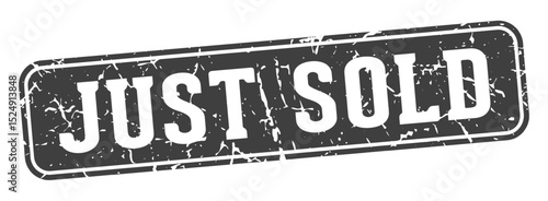 just sold rectangular sign. just sold stamp